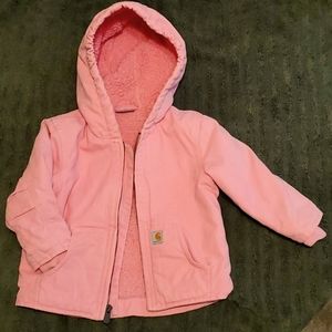 Girls Pink Carhartt Coat - 18 month size